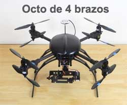 octocopter de 4 brazos
